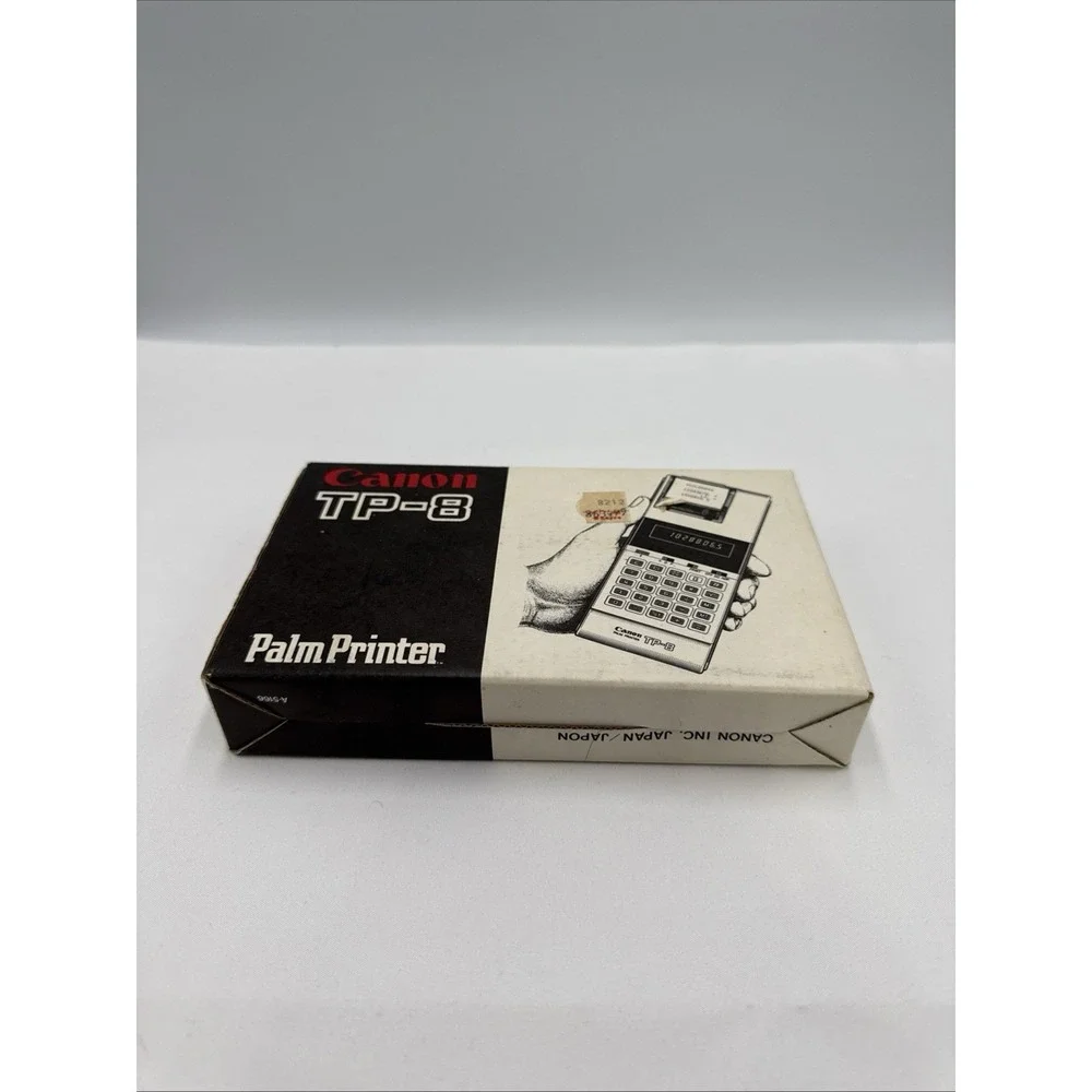 Vintage Canon TP-8 Pocket Printer Calculator Adding Machine Original Box, Works!